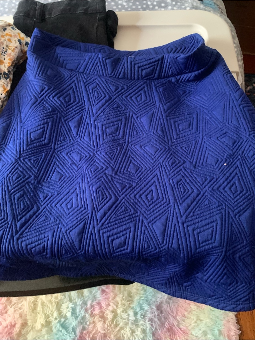 Charlotte Russe textured skater mini skirt